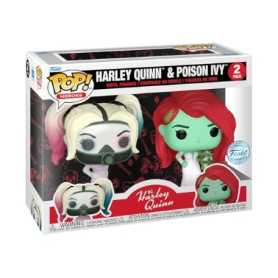 Image of Funko Pop! Heroes: Harley Quinn and Poison Ivy Wedding 2 Pack (Exclusive)
