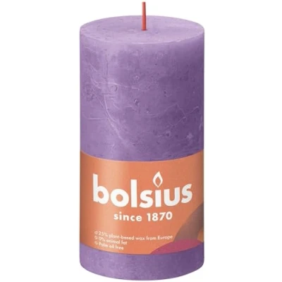 Image of Bolsius Pillar Candle Rustic Vibrant Violet 13 cm / ø 7