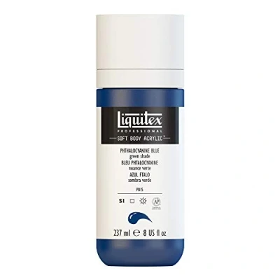 Image of Liquitex 1923316 Professional Acrylic Paint Soft Body Artist in Creamy Opaque Consistency, High Pigmentation, Non fading and Ageing Resistant, 237 ml Bottle Phthalo Blue (Green Tone)