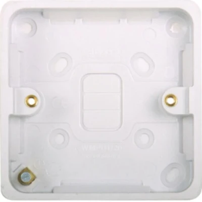 Image of Hager Single 28mm Pattress Box Wmpb1/28