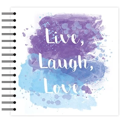Image of Simply Creative Plain White Scrapbook Album Live, Laugh, Love 12&quot;x12&quot;