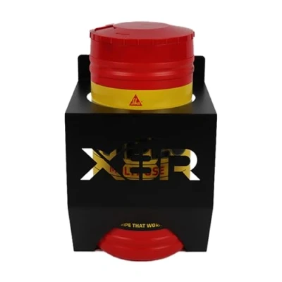 Image of Hand Wipe Cylinder Round Holder Organiser Bracket Compatible With Big Wipes Wonder OX Trade Eco Tuff. Heavy Duty Steel