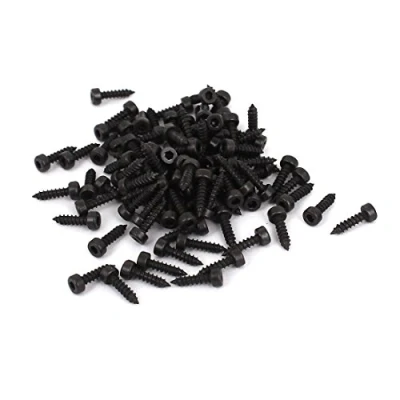Image of Sourcingmap 2mm x 8mm Threaded Carbon Steel Hex Head Self Tapping Screws 100pcs
