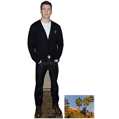 Image of Fan Pack Chris Evans Lifesize Cardboard Cutout 2D Standup/Cutout Plus 20x25cm Photo