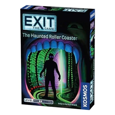 Image of Thames &amp; Kosmos EXIT: The Haunted Roller Coaster, Escape Room Card Game, Family Games For Game Night, Party Adults and Kids, 1 to 4 Players, Ages 10+