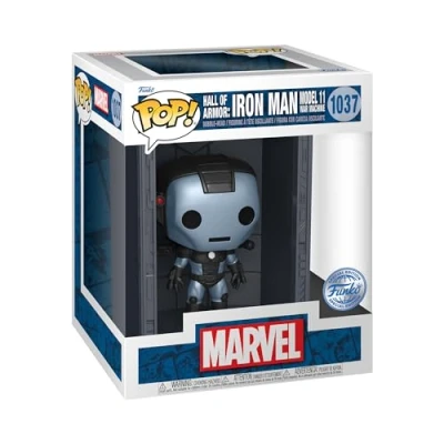 Image of Funko Pop! Deluxe: Marvel HoA MK11 War Machine Metallic Comics Collectable Vinyl Figure Gift Idea Official Merchandise Toys for Kids &amp; Adults Movies Fans