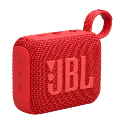 Image of JBL GO 4 Ultra Portable Bluetooth Speaker with Big Pro Sound and Punchy Bass, PlaytimeBoost, Waterproof Design 7 Hour Playtime, Red