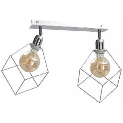Image of Ruben Twin Ceiling Spotlight Silver, 53cm, 2x E27