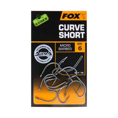 Image of Fox Edges Curve Shank Short hooks Size 6 micro barbed Carp