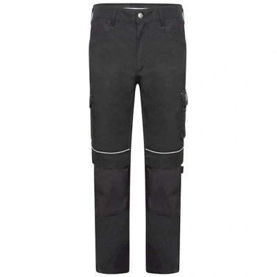 Image of JCB Trade Hybrid Stretch Trouser, 44W 32L Canvas and Fabric Work Trousers Men Branding Details Mens Clothes Heavyweight Black