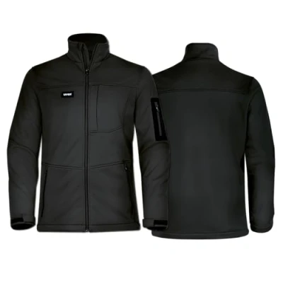 Image of Uvex Echor Men&#039;s Softshell Work Jacket Breathable &amp; Water Resistant, black, M