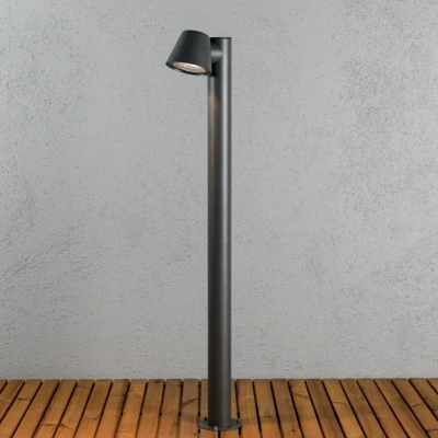 Image of Trieste Outdoor Modern Short Bollard Anthracite, IP44