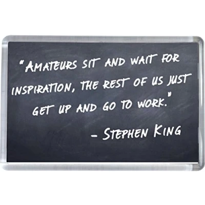 Image of Super Universe Stephen King On Writing Quote Fridge Magnet 5 x 7.5 cm&#039;