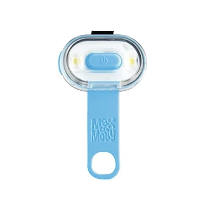 Image of Max &amp; Molly Pet Light Sky Blue USB Charged No Batteries to Replace 100% Waterproof Ultra Bright LED Safety Light, One Size Fits All