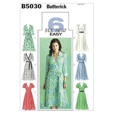 Image of Butterick Ladies Easy Sewing Pattern 5030 Wrap Dresses