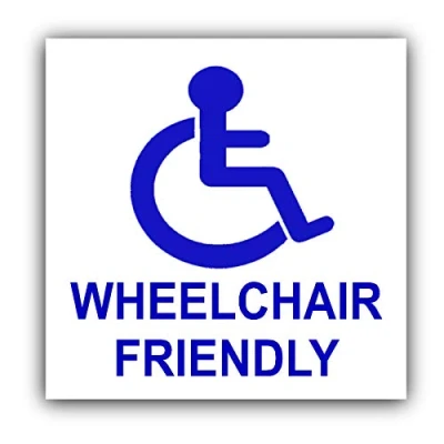 Image of Platinum Place Wheelchair Friendly Sticker Disability Disabled Mobility Car Van Taxi Mini Cab Coach Self Adhesive Sign B/W D39