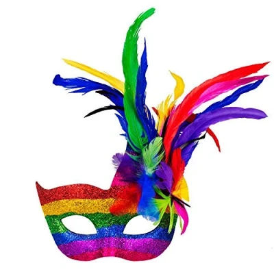 Image of Boland 00211 Carnival Rainbow Mask, multi coloured, one size, 10116594