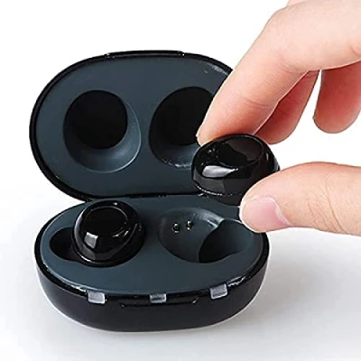 Image of Digital Hearing Aid For The Elderly Rechargeable Sound Amplifier Adults With In Ear Noise Cancelling Batteries Storage Case Hard Of Hear,Black