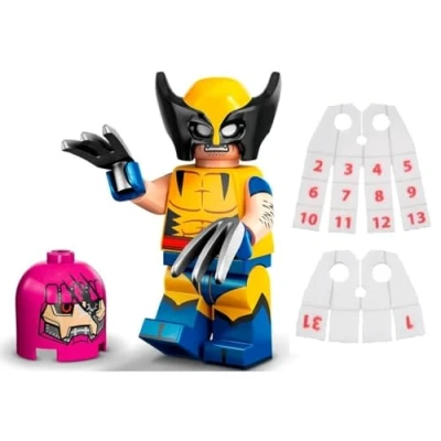 Image of LEGO Marvel Series 2 Minifigure: Wolverine Minifigure with Calendar Man Capes Superheroes 71039