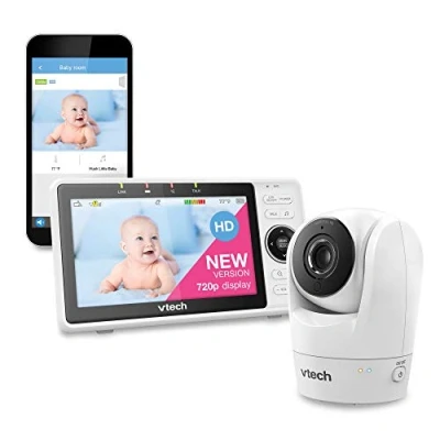 Image of VTech VM901 1W Baby Monitor with WiFi;Upgraded 5 inch 720p Display,Video 1080p Camera,Color DayVision,HD NightVision,Pan Tilt Zoom,2 way talk,Remote Access,Works iOS,Android