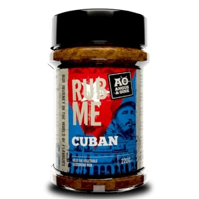 Image of Angus &amp; Oink Rub Me Cuban BBQ Seasoning Fresh Citrus, Earthy Spices Smoked Paprika Perfect for Pork, Poultry, Seafood Vegetables Gluten Free 220g