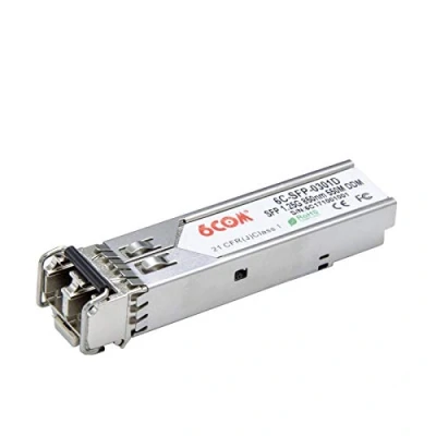 Image of 6COMGIGA 1.25G SFP LC Multi Mode Transceiver Module, 1000BASE SX Gigabit Ethernet Compatible with Netgear AGM731F (DDM, 850nm, 550m)
