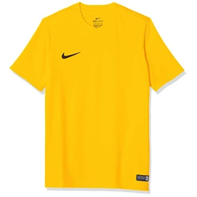 Image of Nike Park VI, Kids Short Sleeved Jersey, Yellow (University Gold / Negro), X Large