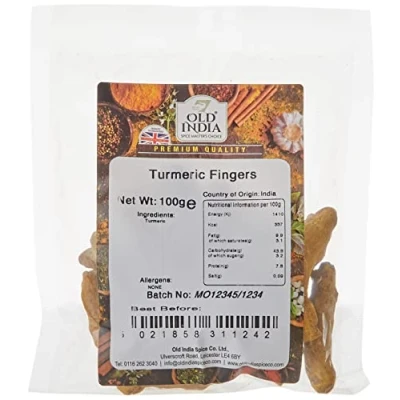 Image of Old India Turmeric Fingers 100g