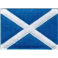 Image of Sew on Iron Embroidered Patch Scotland Flag Saint St. Andrew Badge
