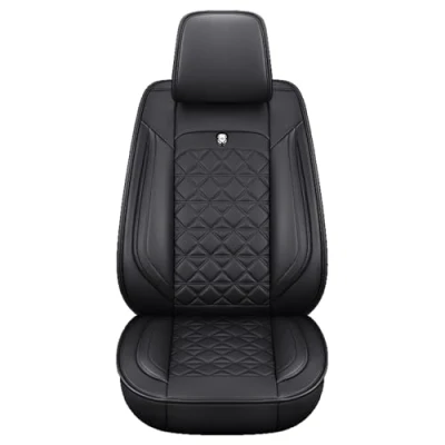 Image of Congxy Universal Car Seat Covers waterproof leather Full Set, To Fit Most Cars, Side Airbag Compatible, Black Standard
