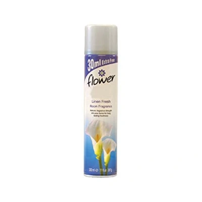 Image of Flower Air Freshner Aerosol Spray Can Linen Fresh 330ml Pack of 12