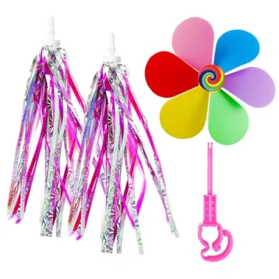 Image of XMNIVATE 1 Pair Of Bicycle Streamers, Windmill, Tassel Charm, Accessories, Decorative Streamers