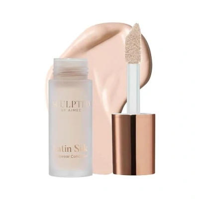 Image of Satin Silk Longwear Concealer Lightweight, Hydrating &amp; Long Lasting from Sculpted by Aimee for Dark Circles, Blemishes and Pigmentation (Vanilla 1.0)