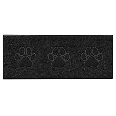 Image of Nicoman Triple Paw Embossed Shape Indoor Outdoor Dirt Trapper Door Mat Washable Barrier Heavy Duty Doormat (Watertight Rubber Back, Runner, Black, 150 x 60cm)