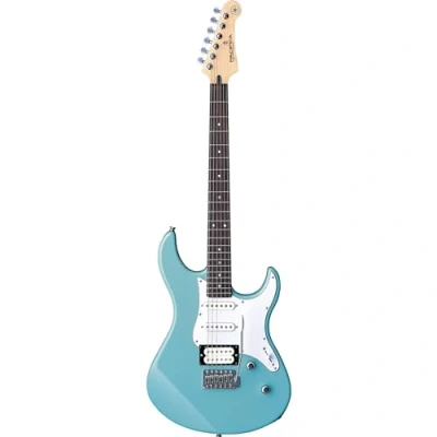 Image of Yamaha Pacifica 112V electric guitar for beginners and advanced players, with 2 online lessons a Music School teacher, in Sonic Blue