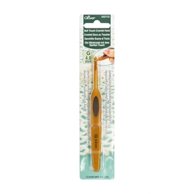 Image of clover 1007/G Soft Touch Crochet Hook: 4.00mm, Other, Multicoloured, 4mm