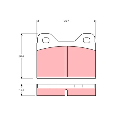 Image of 803698151D Brake pad set TRW GDB112 not prepared for wear indicator BMW: 02 Saloon