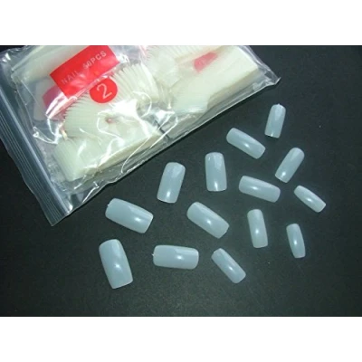 Image of 500 Natural Long Square Full Cover False Nails by Pretty Poppet