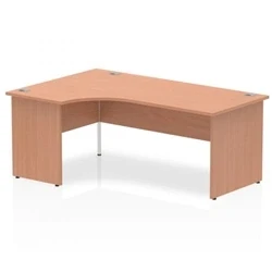 Image of Impulse Panel End 1800 Left Hand Crescent Desk Beech I00