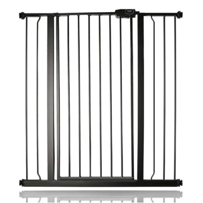 Image of Bettacare Child and Pet Gate, 94.3cm 101.9cm, Matt Black, Extra Tall Gate 104cm in Height, Pressure Fit Stair Baby Suitable for Dog or Barrier, Easy Installation
