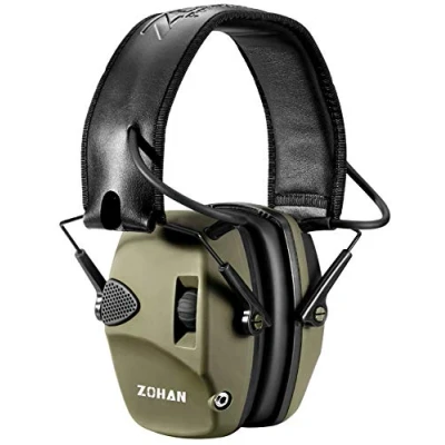 Image of ZOHAN 054 Electronic Shooting Ear Defenders,Active Noise Reduction Safety Earmuff,Tactical Headset Sound Amplification Hearing Protection for Hunting,Ideal Outdoor Airsoft Sport Green