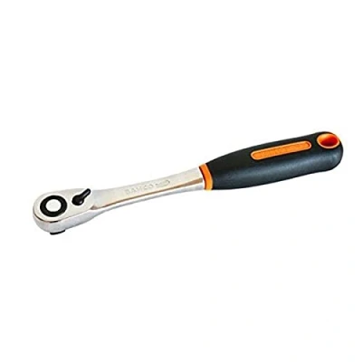 Image of Bahco 8150SL Reversible Ratchet with 72 Teeth/5 Degree Action Angle, Silver/Black/Orange, 1/2 Inch
