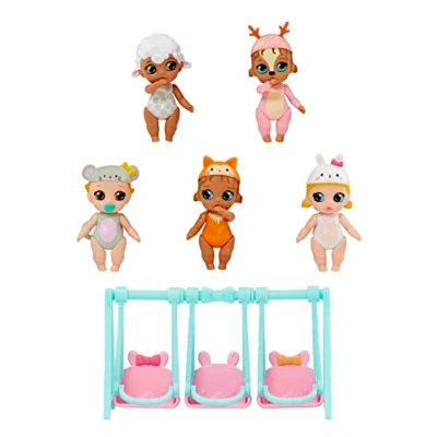 Image of Baby Born Surprise Mini Babies Woodland Themed Bundle Value Playset with 5 Collectible Dolls, for Kids Ages 3 and Up