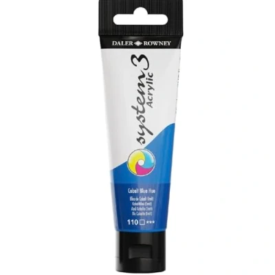 Image of Daler Rowney System3 Acrylic Paint, Plastic Tube, 2oz 59 ml, Cobalt Blue Hue