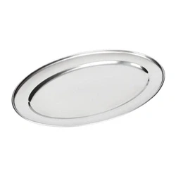 Image of Olympia Stainless Steel Oval Serving Tray 605mm