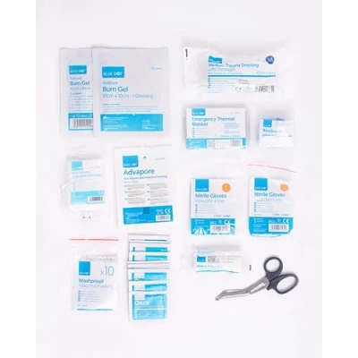 Image of Crest Medical Blue Dot BS 8599 1 (2019) Travel Kit In Green Bum Bag (Each)