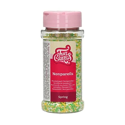 Image of FunCakes Nonpareils Spring: Cake Sprinkles, Great Taste, Perfect for Decorating, Hundreds and Thousands Sprinkles. 80 g.