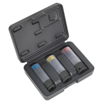 Image of Sealey Premier Alloy Wheel Ultra Power Impact Socket Set 3pc 1/2&quot;Sq Drive