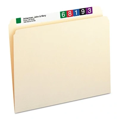 Image of Smead File Folder, Straight Cut Tab, Letter Size, Manila, 100 per Box (10300)