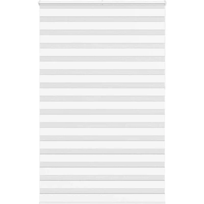 Image of vidaXL Zebra Blind White 145x230 cm Fabric Width 140.9 Polyester